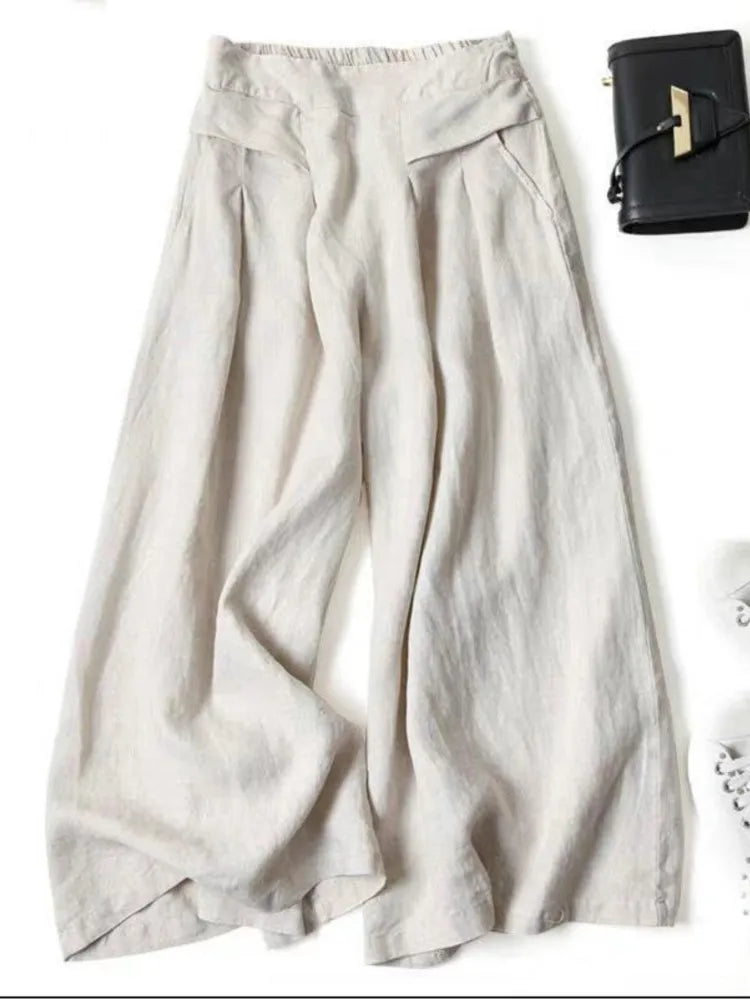 VALENCIA – Linen Wide-Leg Pants – 2109