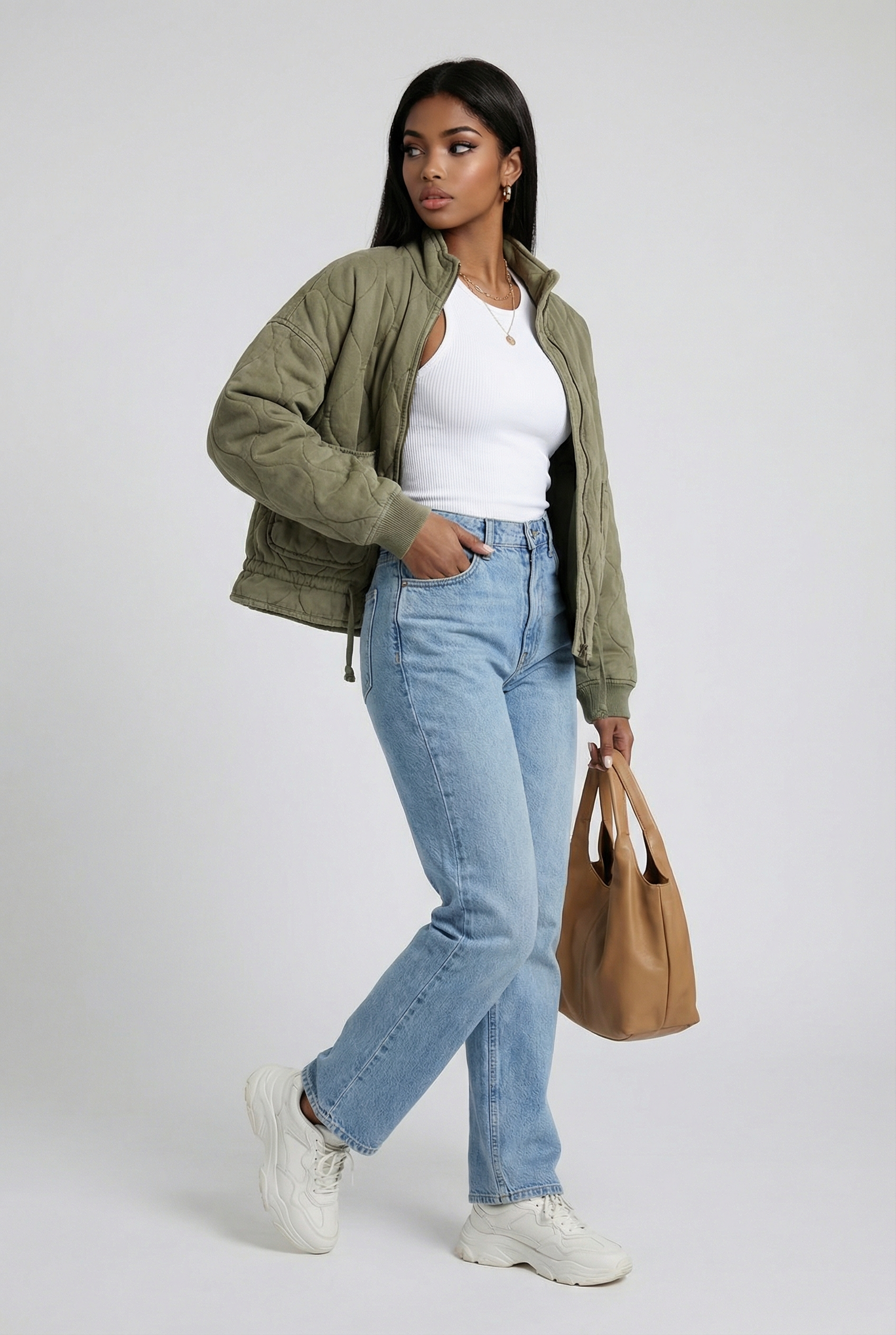 LYON – High Collar Quilted Jacket – 284