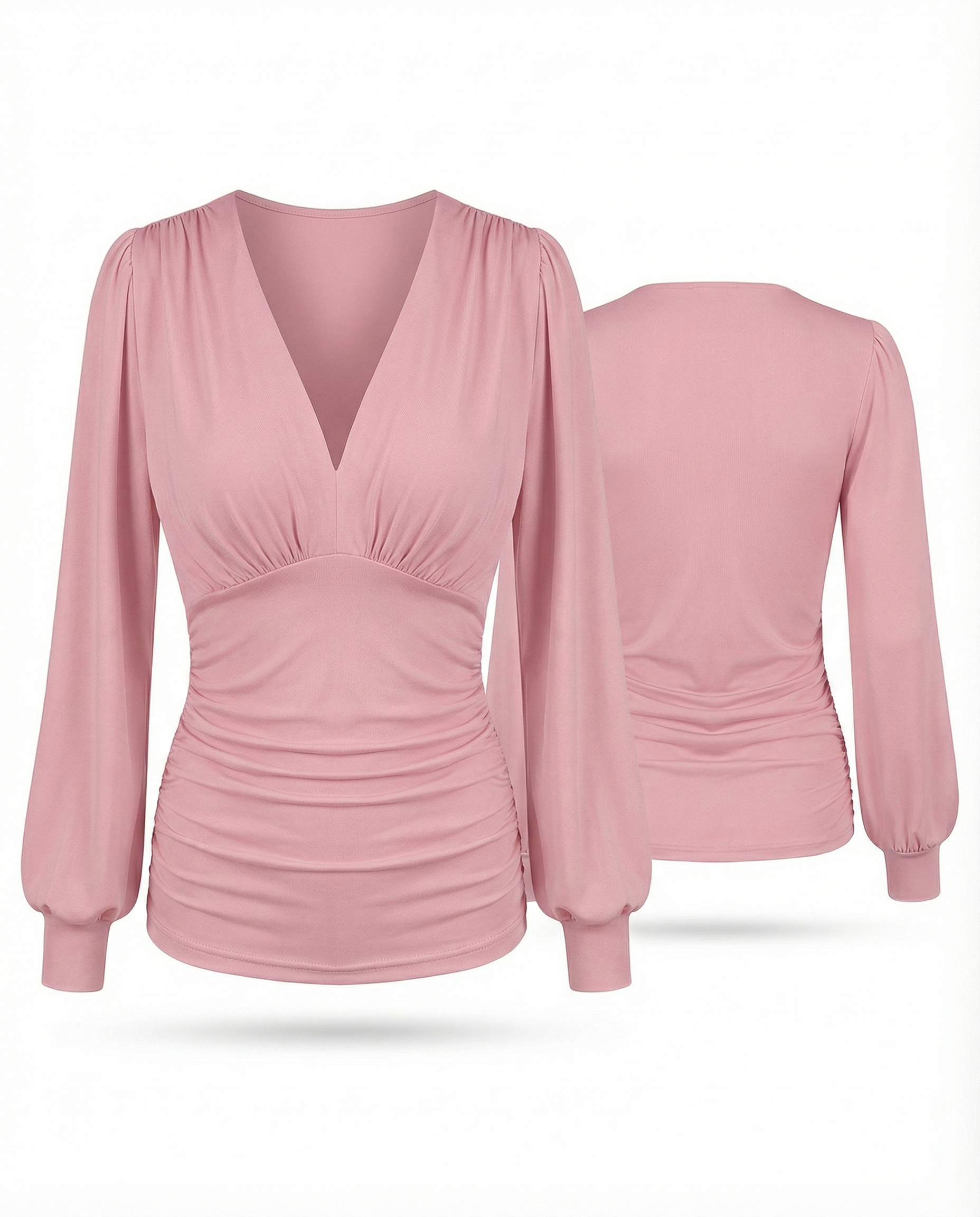 VIENNA – Button-Up Jersey Blouse – 257