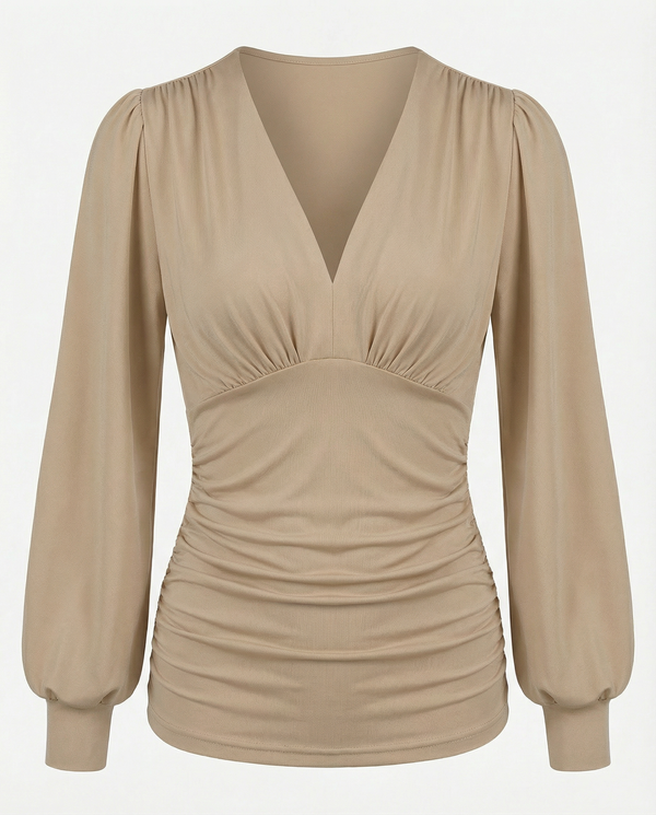 VIENNA – Button-Up Jersey Blouse – 257