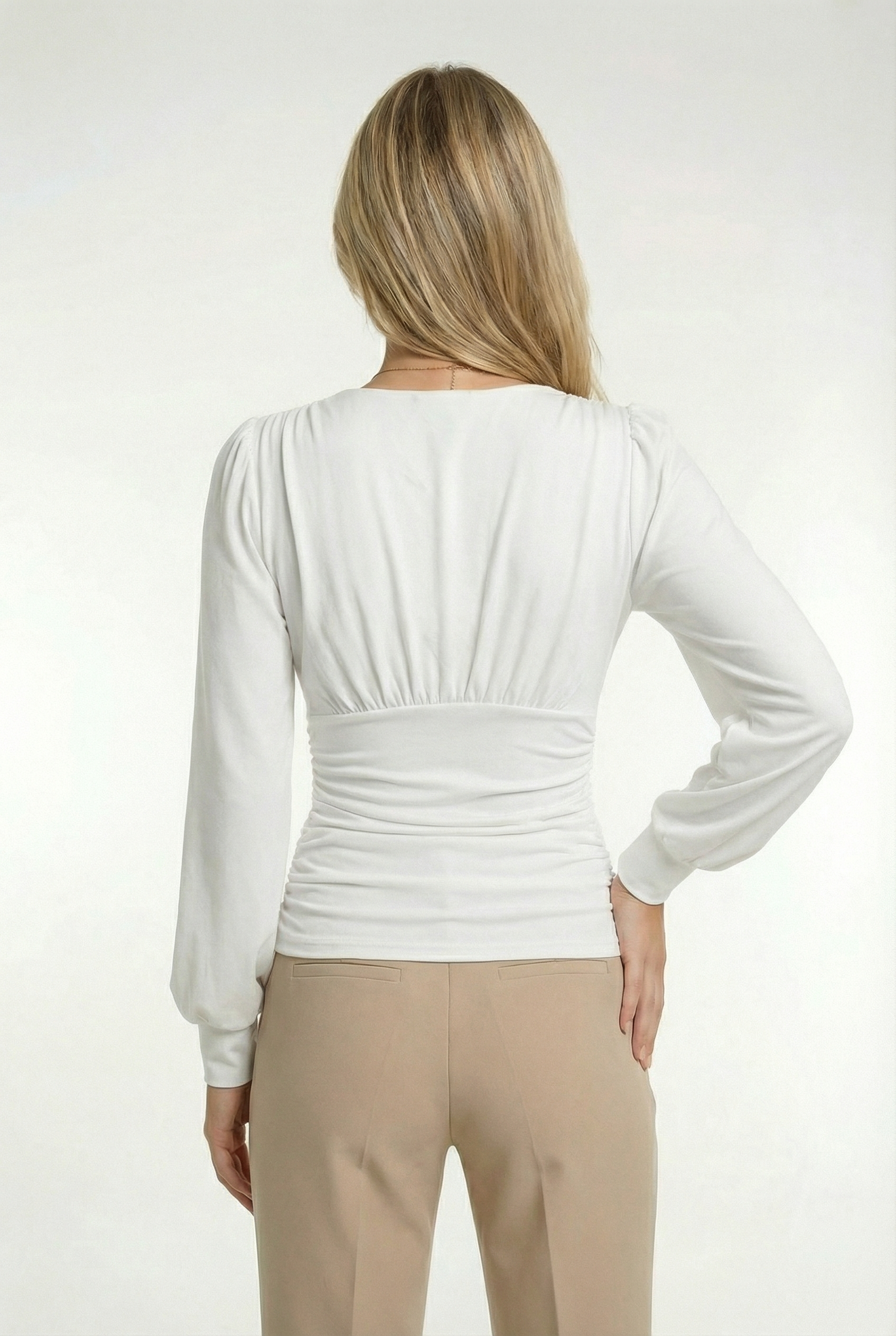 VIENNA – Button-Up Jersey Blouse – 257