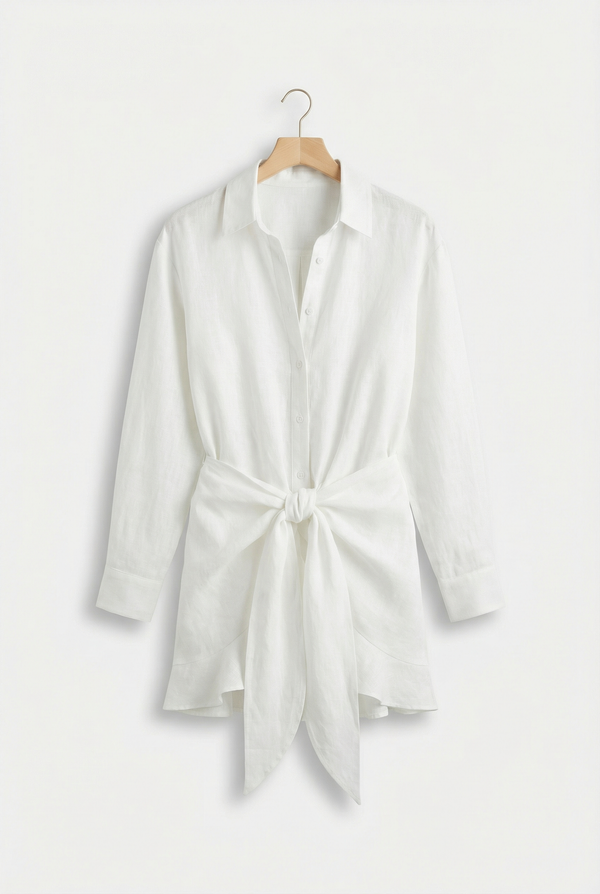 AMALFI – Tie-Front Shirt Dress – 2026