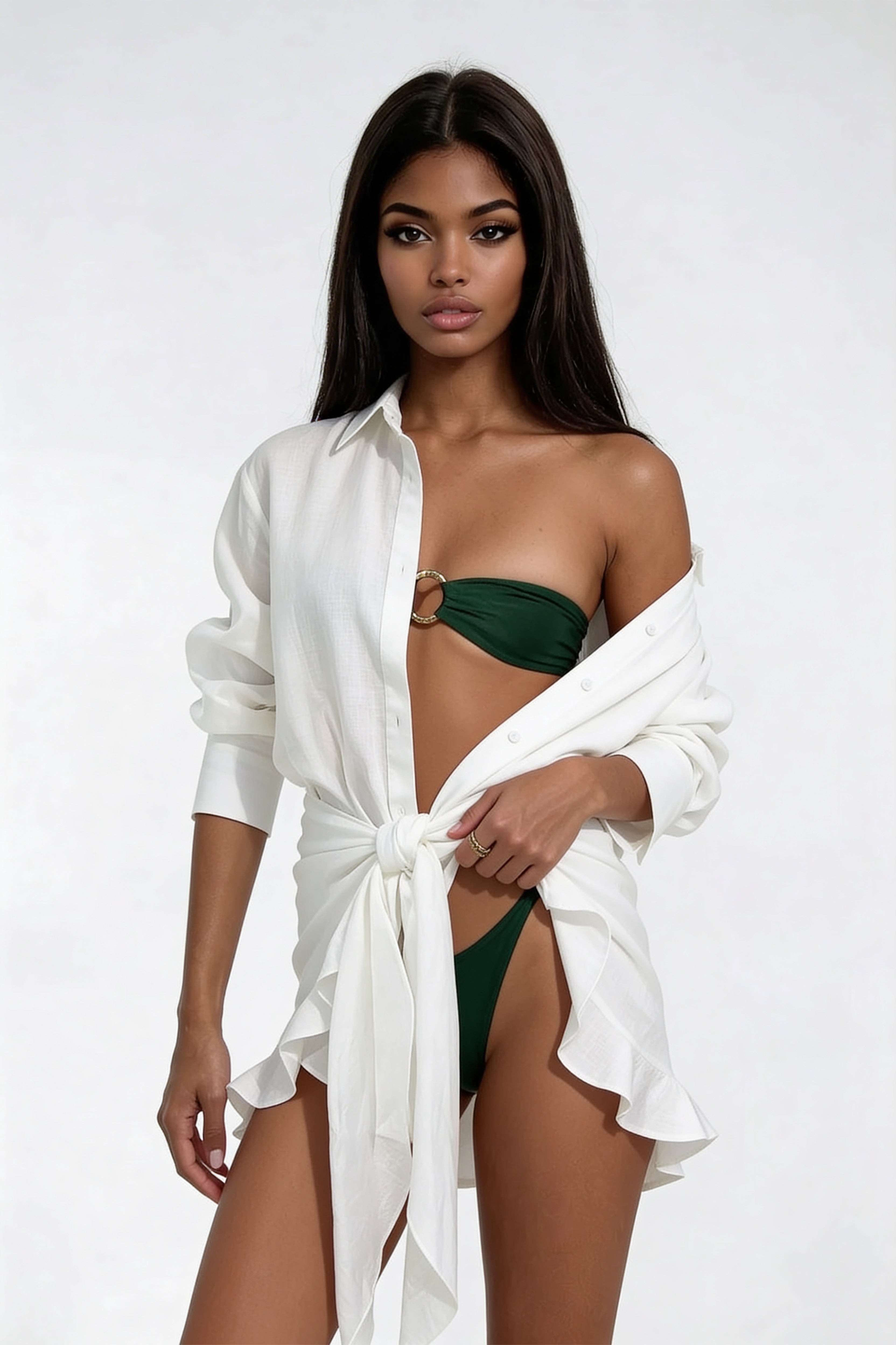 AMALFI – Tie-Front Shirt Dress – 2026