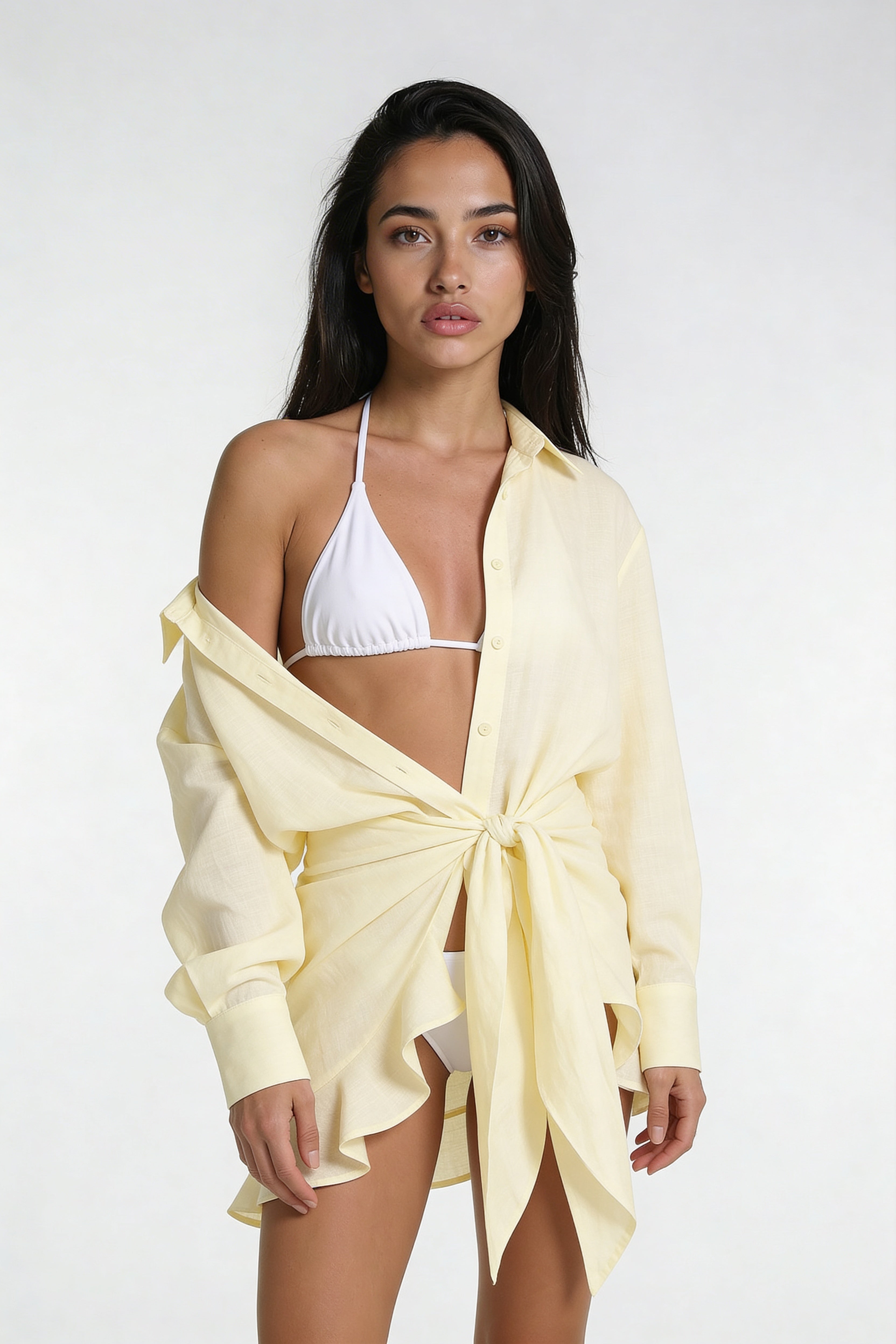 AMALFI – Tie-Front Shirt Dress – 2026