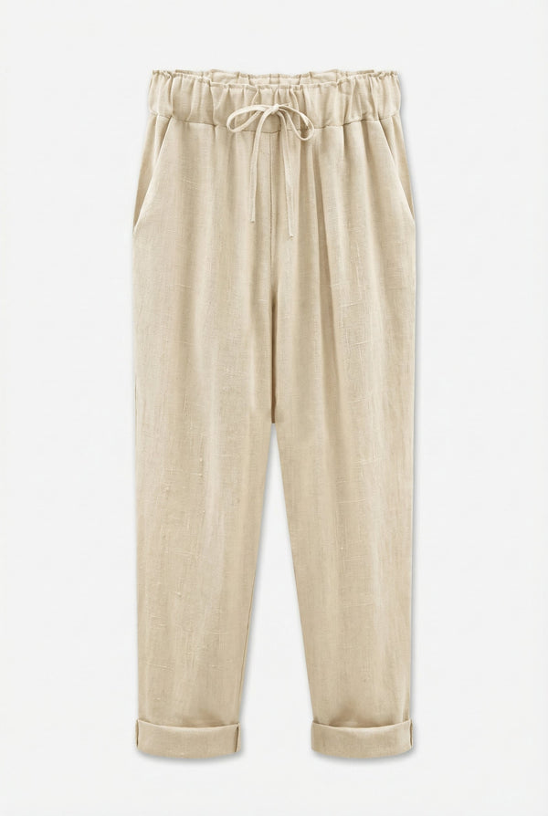 PALERMO – Cotton-Linen Harem Pants – 463