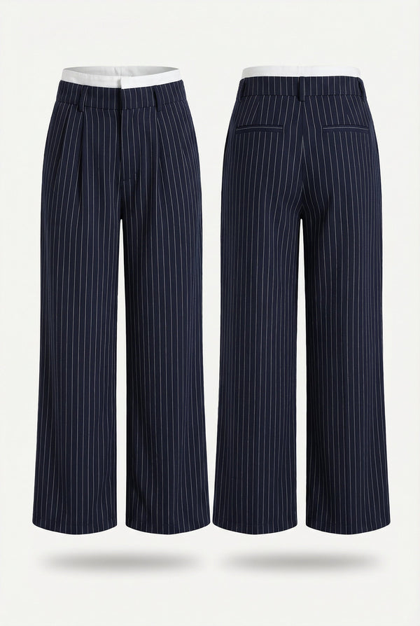 MILAN – Striped Wide-Leg Pants – 2441