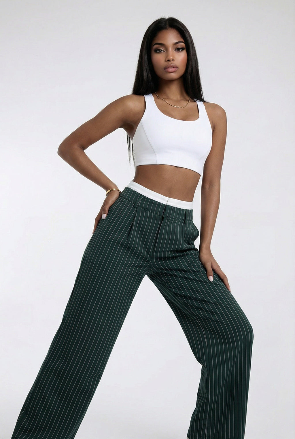 MILAN – Striped Wide-Leg Pants – 2441