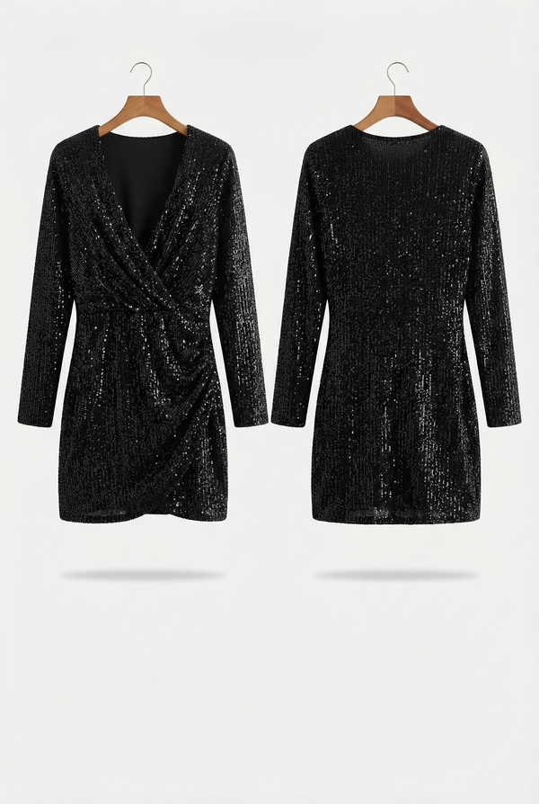 CANNES – Sequin Mesh Bodycon Dress – 3742