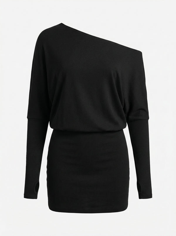 PALMA – Off-Shoulder Sheath Mini Dress – 7425