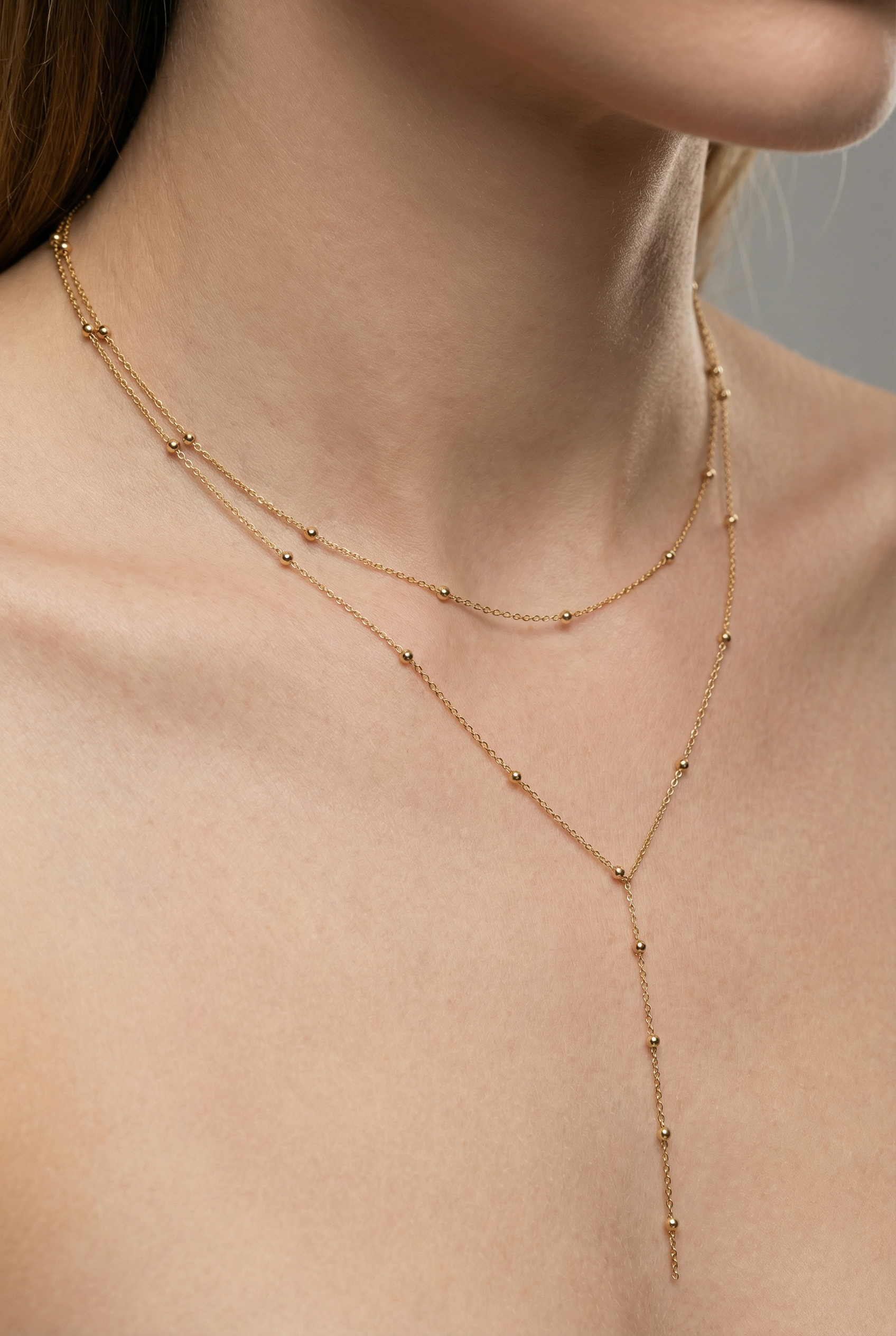 VIENNA – Gold Plated Lariat Necklace – 018